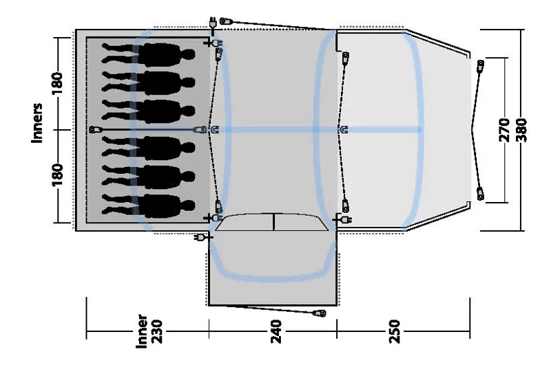 Outwell Airville 6SA Inflatable Tent - 2023 Model-2